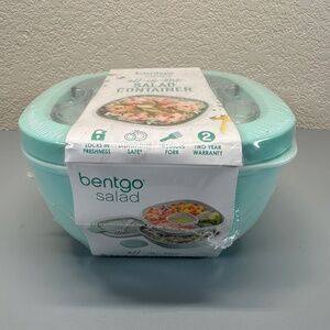 Bentgo All-in One Salad Container Sealed NEW Coastal Aqua Office School Picnic